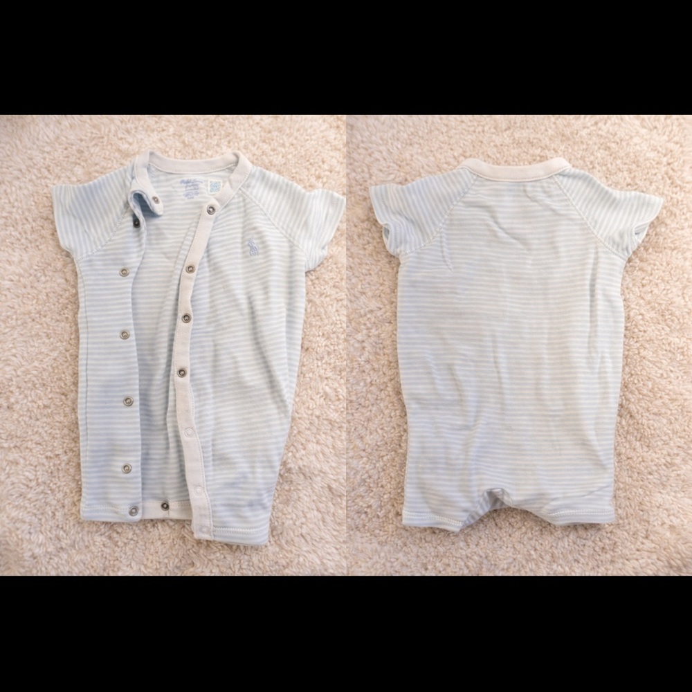 Polo by Ralph Lauren Blue Striped Bodysuit